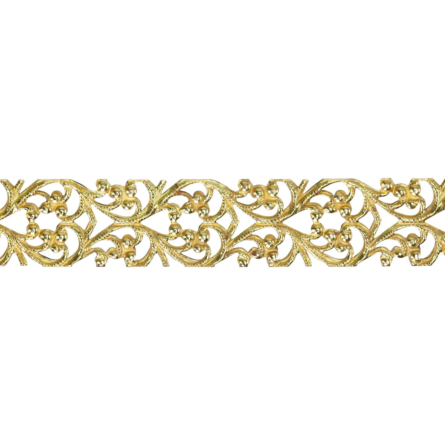 Patterned Wire - Brass - Blooming Heart 22 gauge Dead Soft - 6" Min
