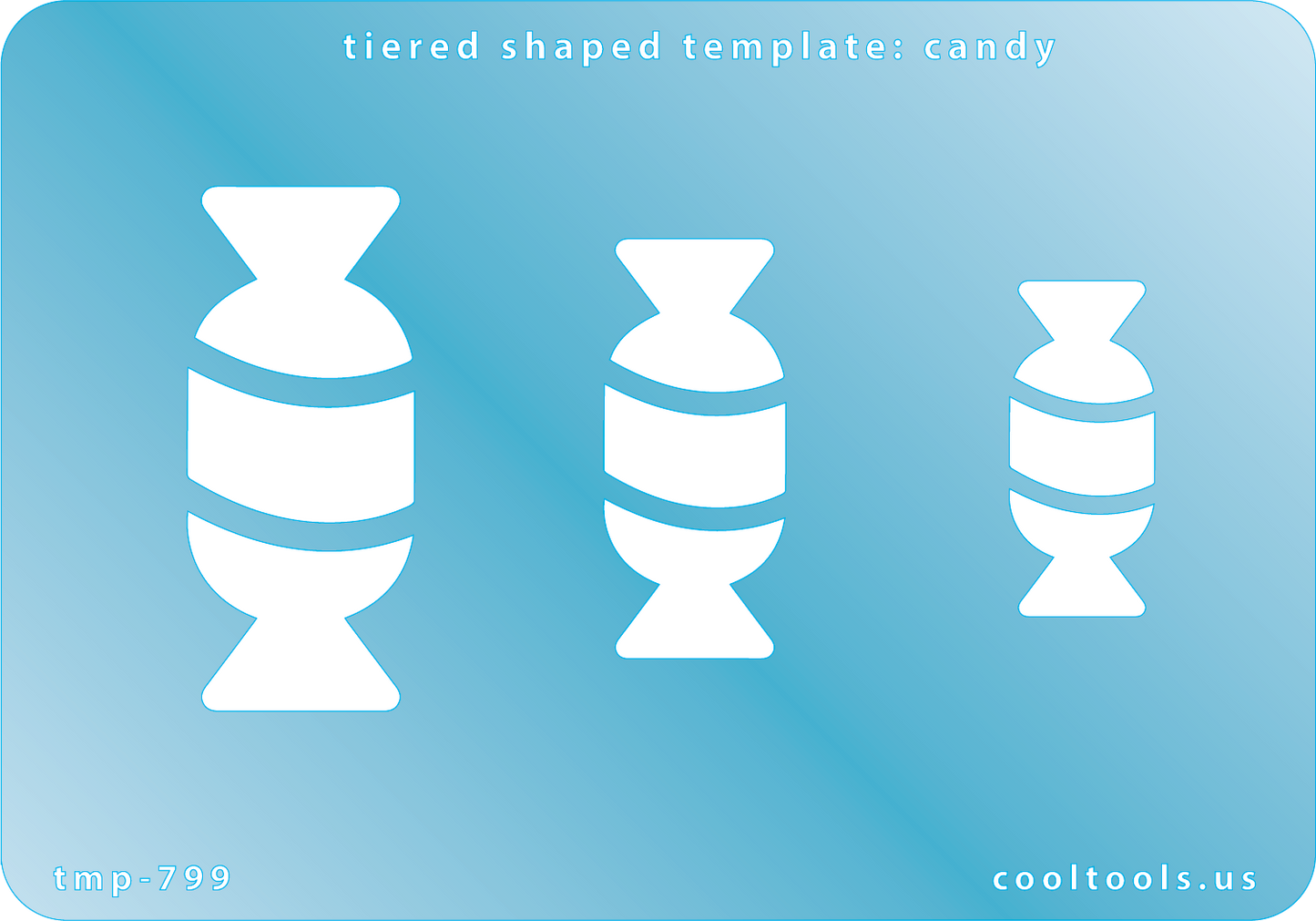 Blue plastic Tiered Shaped Template - Candy