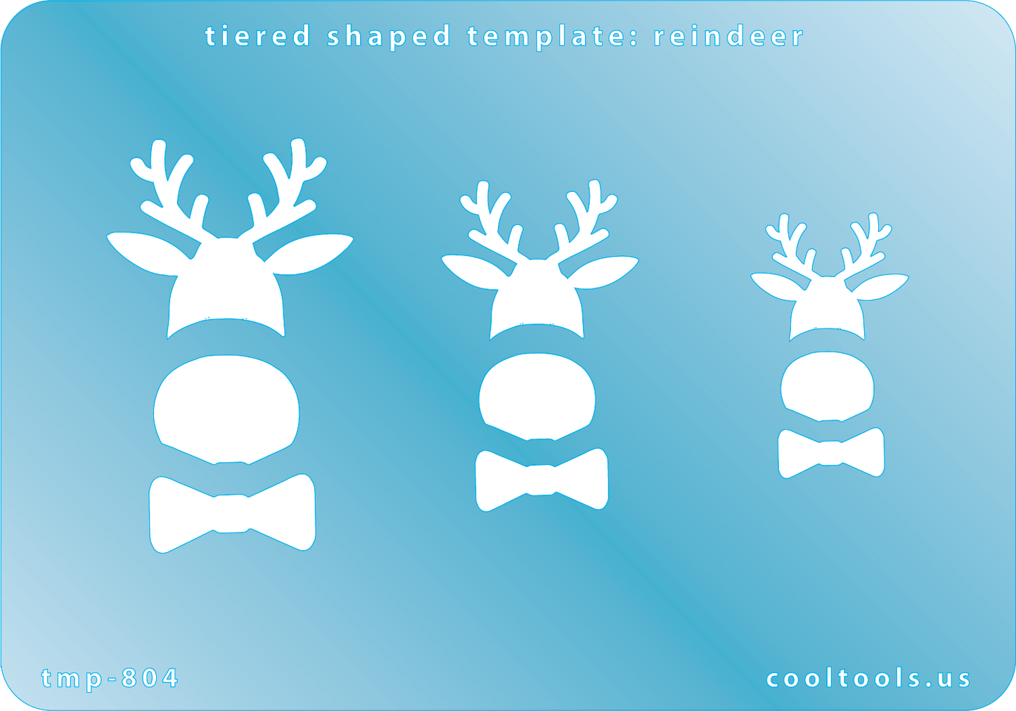 Blue plastic Tiered Shaped Template - Reindeer
