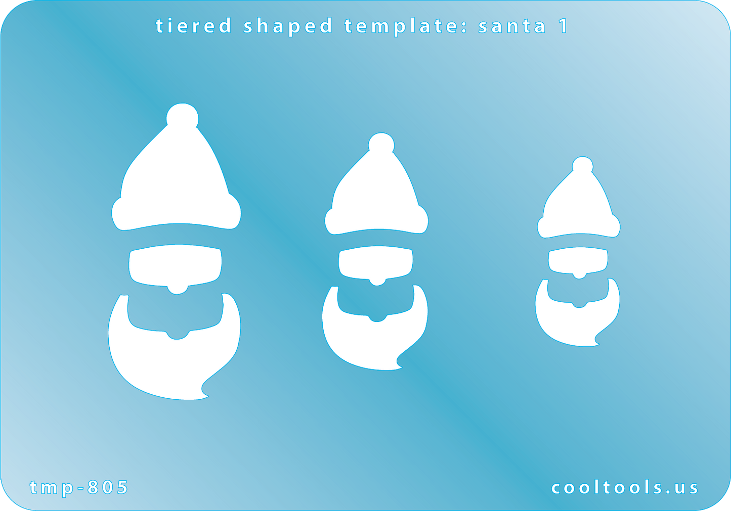 Blue plastic Tiered Shaped Template - Santa 1