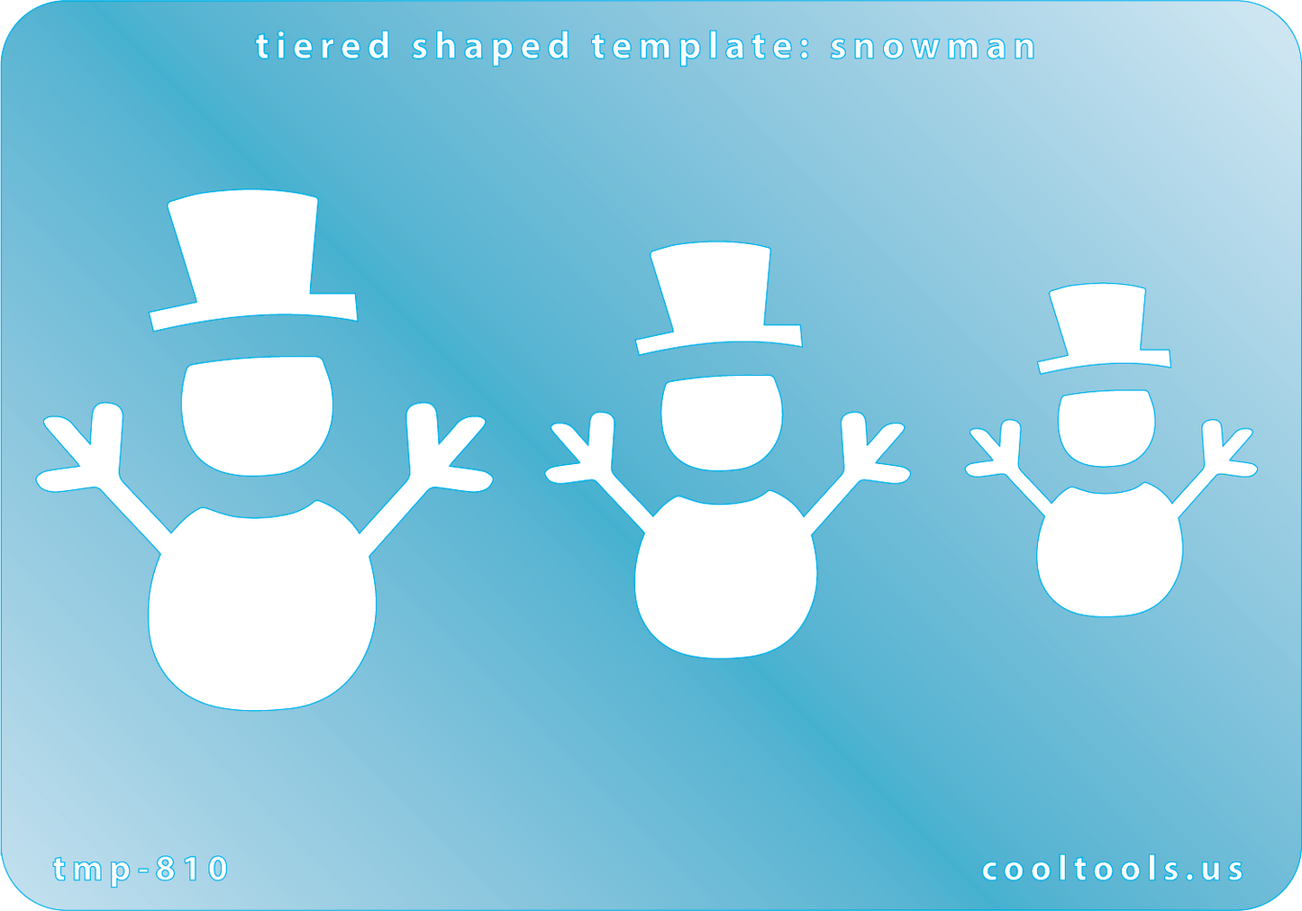 Blue plastic Tiered Shaped Template - Snowman