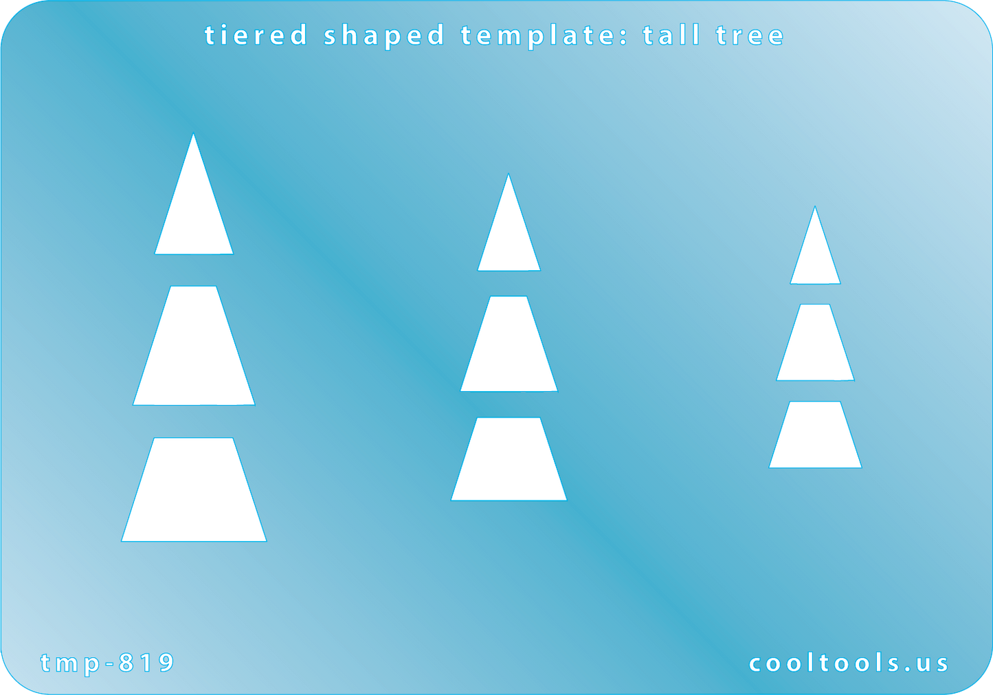 Blue plastic Tiered Shaped Template - Tall Tree