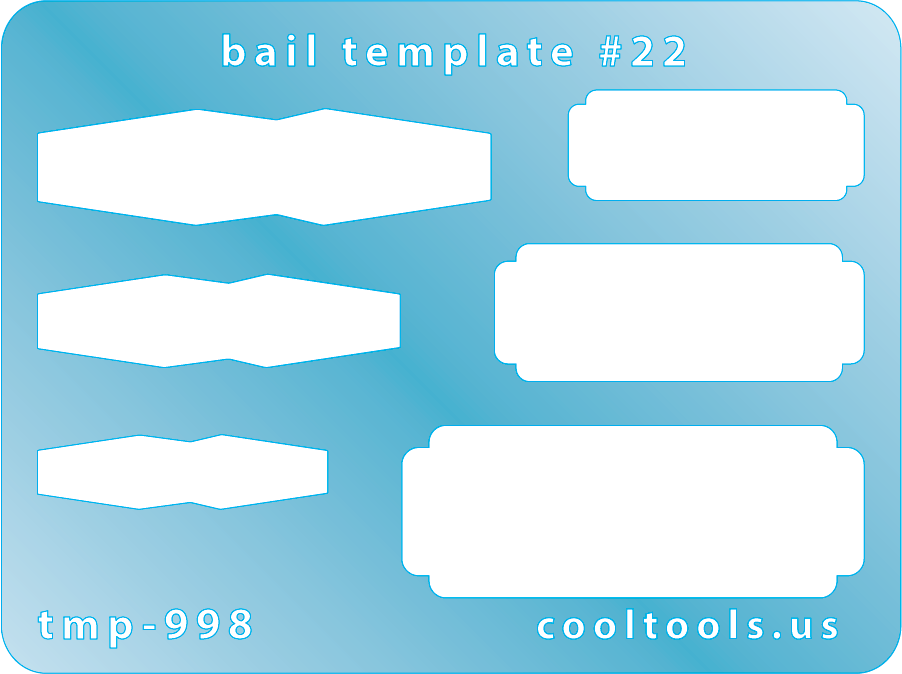 blue plastic Bail Template #22