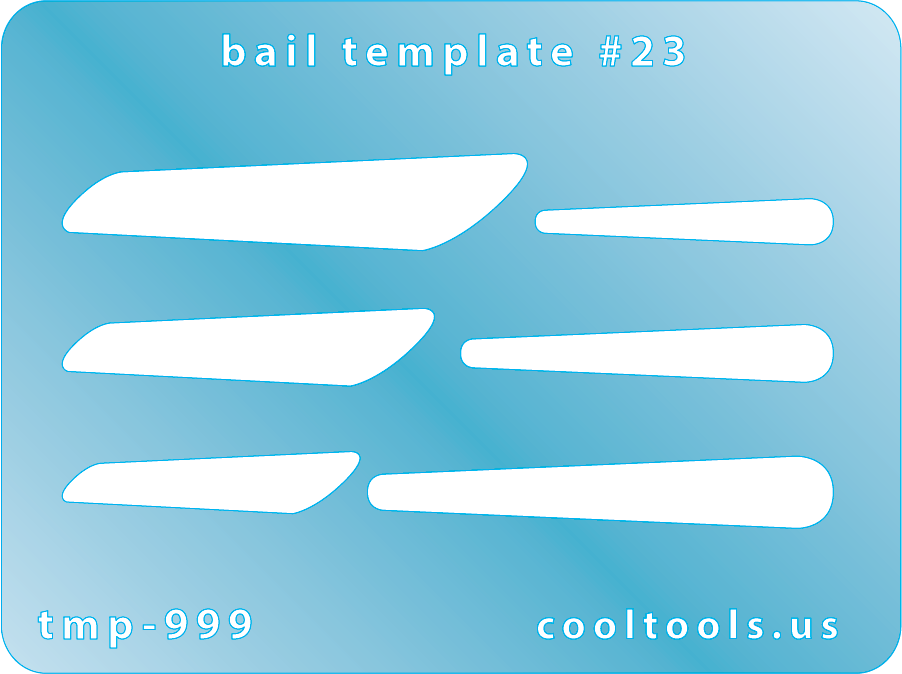 blue plastic Bail Template #23
