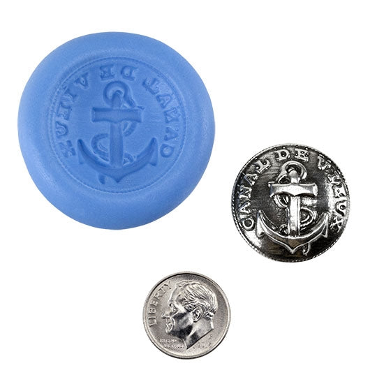 Ready Mold - Canal De Vieux Blue Ready Mold, Silver Sample with Dime