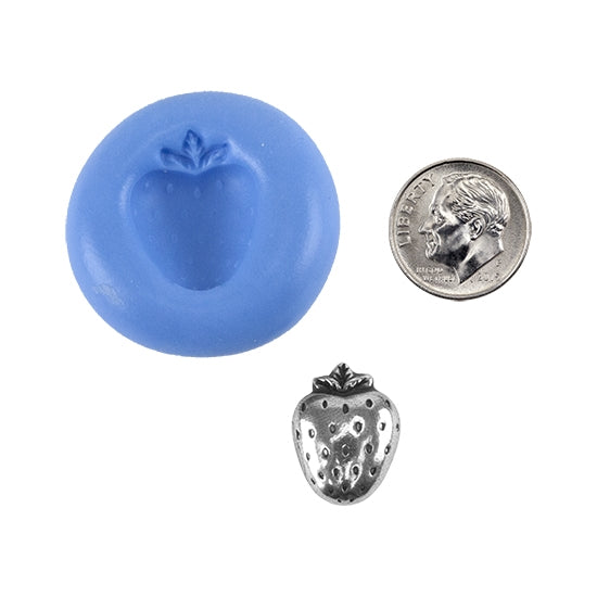 Ready Mold - Berry Nice Blue Mold, Silver Sample with Dime