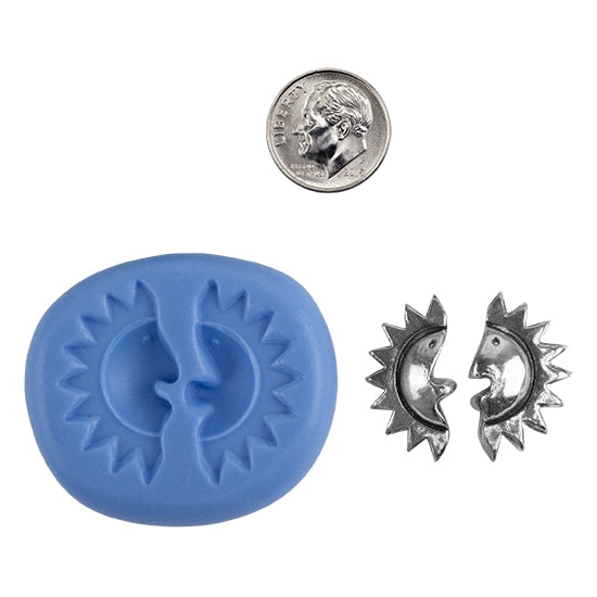 Ready Mold - Best Friends Forever Blue Mold, Silver Sample with Dime