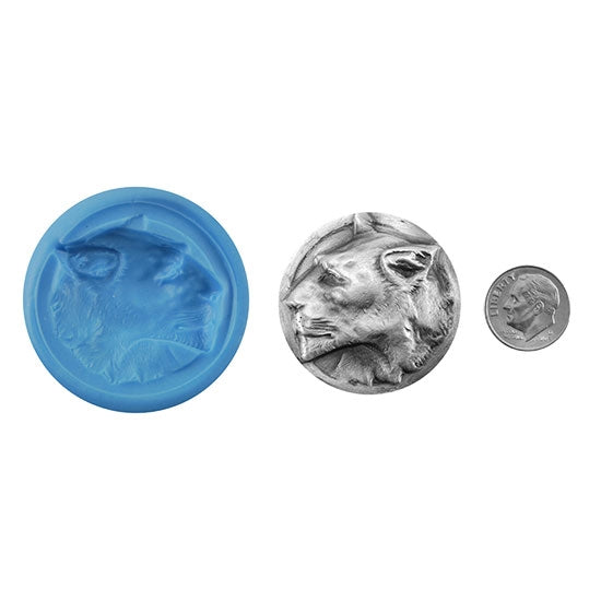 Ready Mold - Cougar Blue Ready Mold, Silver Sample with Dime