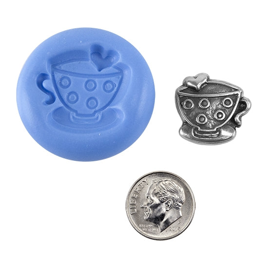 Ready Mold - Morning Joe Blue Ready Mold, Silver Sample with Dime