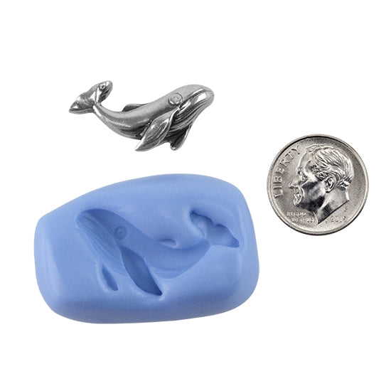 Ready Mold - Mysticeti Blue Ready Mold, Silver Sample with Dime