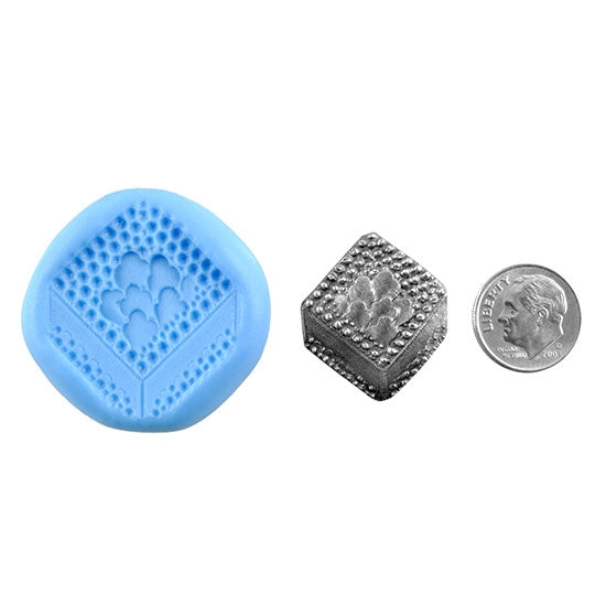 Ready Mold - Cumulonimbus Blue Ready Mold, Silver Sample with Dime