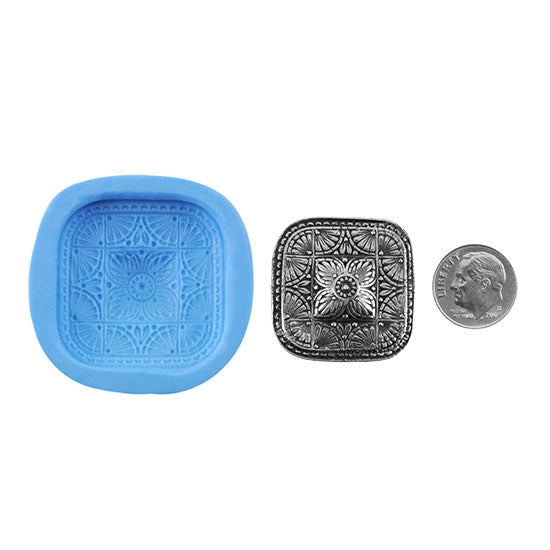 Ready Mold - Fanning Out Blue Ready Mold, Silver Sample with Dime