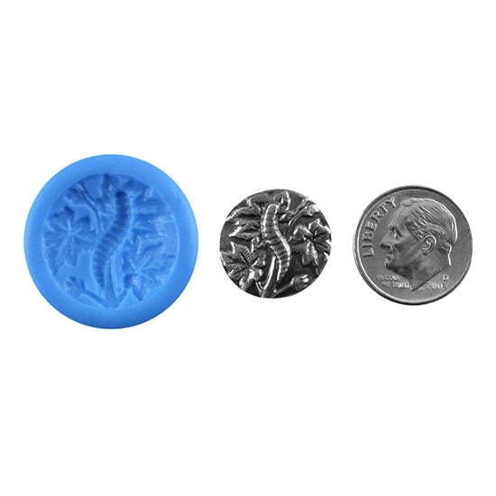 Ready Mold - Inchin' Along Blue Ready Mold, Silver Sample with Dime