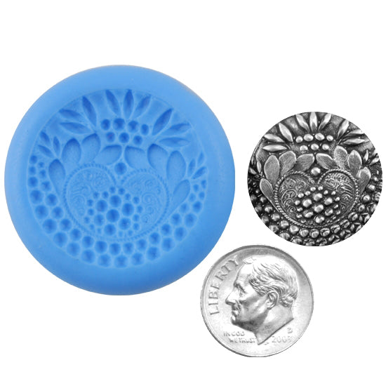 Ready Mold - Seed to Flower Blue Ready Mold, Silver Sample with Dime