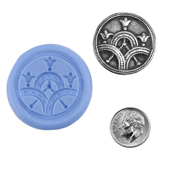 Ready Mold - Rainbow Bridge Blue Ready Mold, Silver Sample with Dime