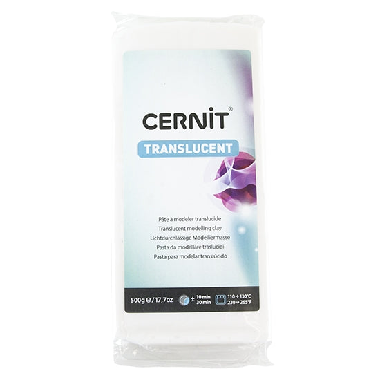 Cernit Translucent Polymer Clay - Translucent White 2oz (56g) block – Cool  Tools