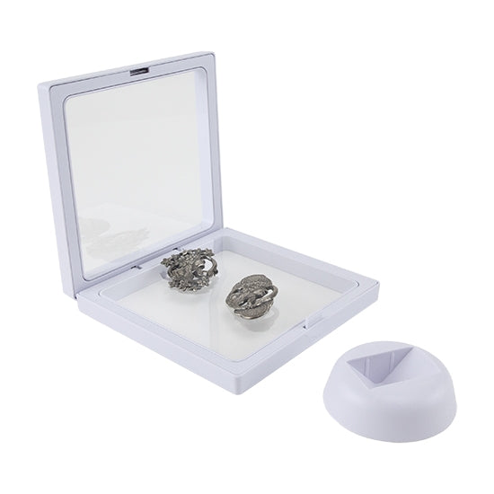 open white Acrylic Framed Membrane Box with jewelry