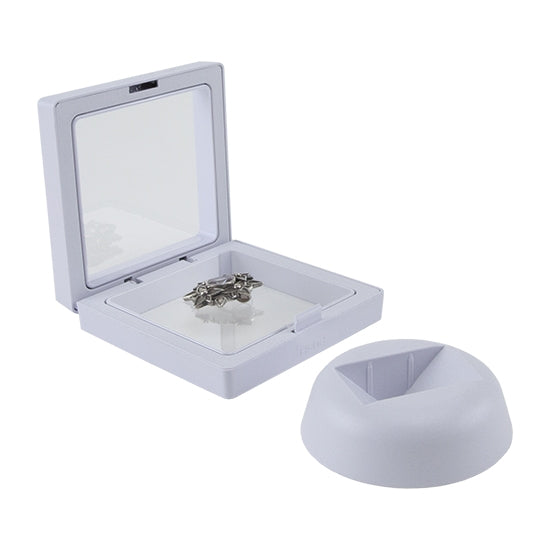 open white Acrylic Framed Membrane Box with jewelry
