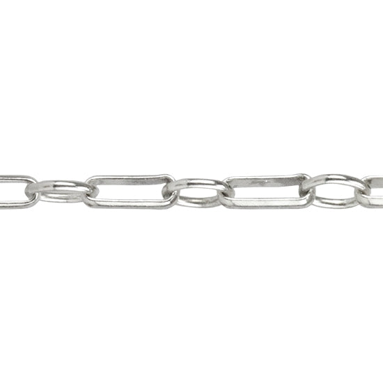 Sterling Silver Chain - Round & Flat Link Chain - By the Foot - Cool Tools