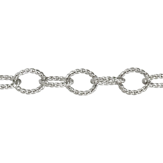 Wholesale oxidized sterling silver chain by the foot