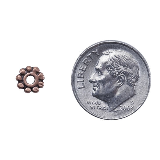 Copper Plate Beaded Heishi - 6mm Pkg/25 - Cool Tools