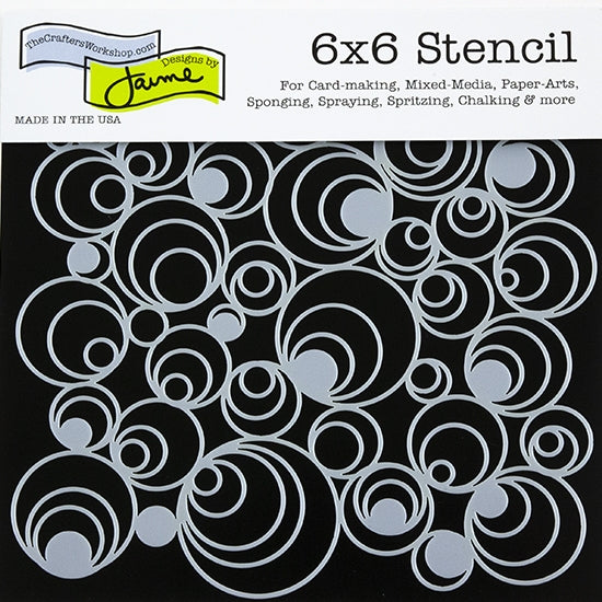 Design Stencil - Mod Spirals Enhance your enamel with our Design Stencils for Enameling. Add flair and dimension to your enamel creations. Easy to clean and reuse! Emboss clay to create texture. Stencil is 6" x 6"