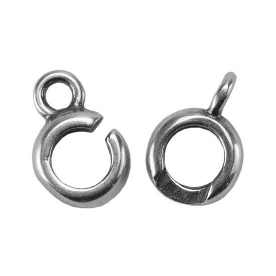 Silver Plate Hook & Eye Clasp - Slip Lock Medium Mini - 1 Set - Cool Tools