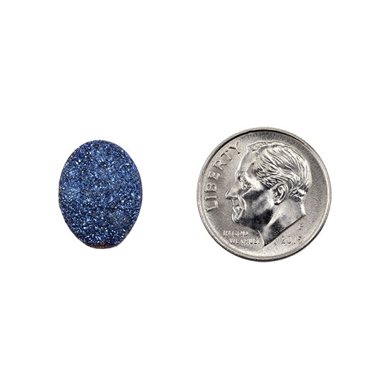Brazilian Blue Druzy Gemstone Cabochon - Oval - Pkg/1 - Cool Tools