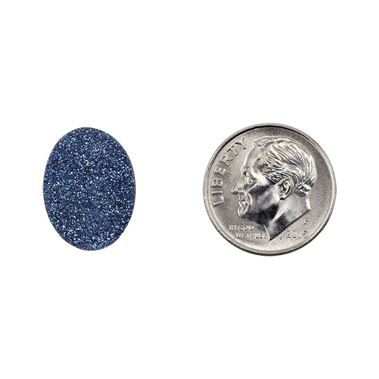 Brazilian Blue Druzy Gemstone Cabochon - Oval - Pkg/1 - Cool Tools
