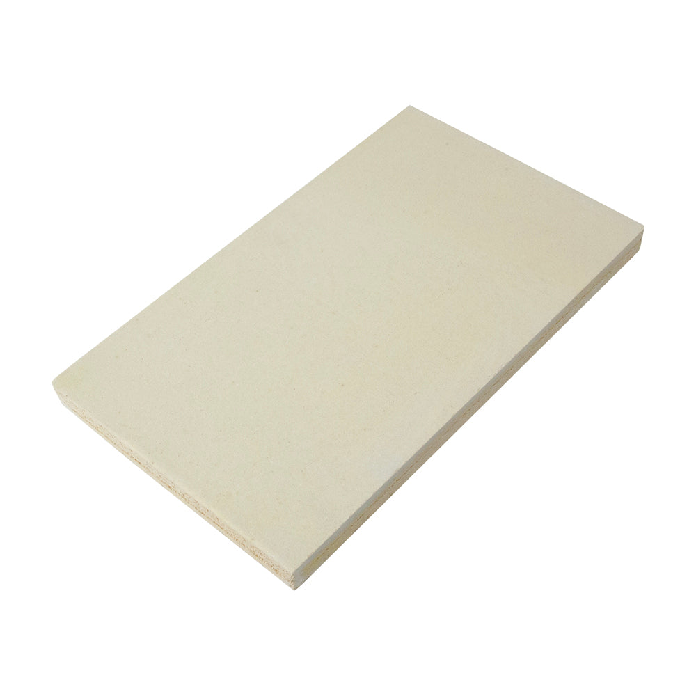 Kiln Shelf - Hard Ceramic - 5-1/2" x 9-1/2" x 5/8" This is a small hard ceramic kiln shelf for firing glass and other high fire ceramics. It also is the nicest shelf you can get for firing metal clay. This shelf will last a lifetime, as opposed to fiber shelves that have a limited life span. You'll need this shelf if you want to fuse glass, however it must be treated or protected so glass does not fuse to it.