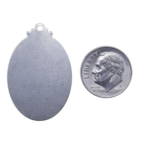 Nickel Shape - Fancy Oval Pendant - 1-1/4" Pkg/2 - Cool Tools