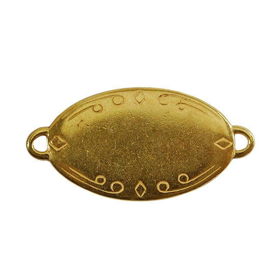 Gold Plate Shape - Oval Connector - 28.5mm x 17.5mm Pkg/2 - Cool Tools