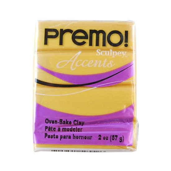 Sculpey Premo Polymer Clay 2Oz-Fluorescent Yellow