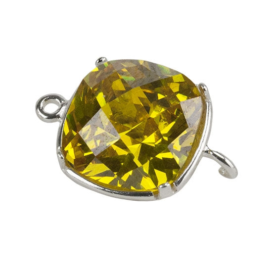 Brass Bezel Connector Setting - Clover Cushion w/1 open end 12mm Pkg/2 - Cool Tools