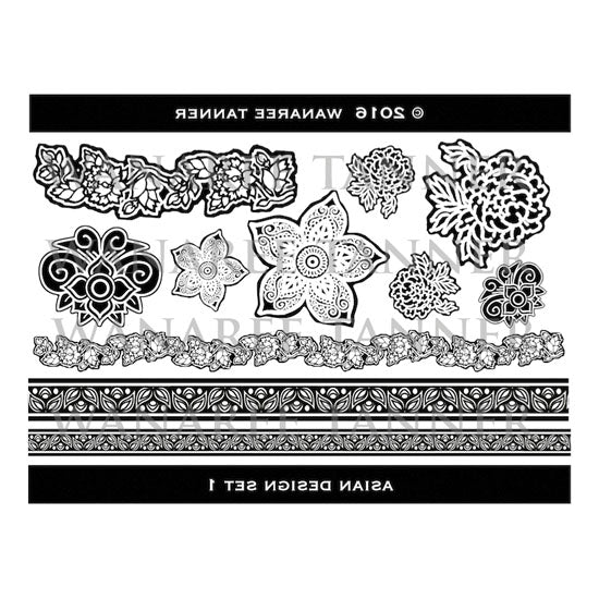 Wanaree Tanner Signature Texture Plate - Henna Bloom designs