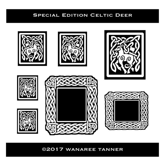 Designs of Special edition signature celtic texture plate deer