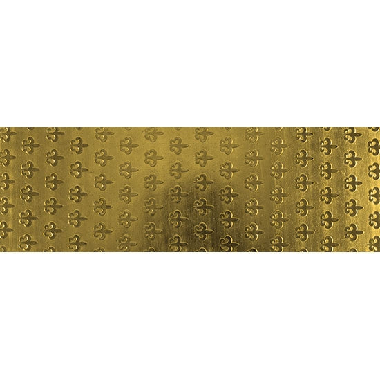 Textured Metal - Fleur de Lis Parade - Brass 22 gauge