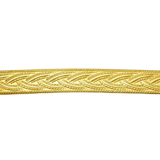 Patterned Wire - Brass - Rope #1 18 gauge Dead Soft - 6" Min