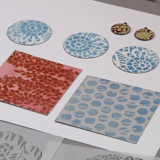 Introduction to Enameling with Stencils by Jan Harrell