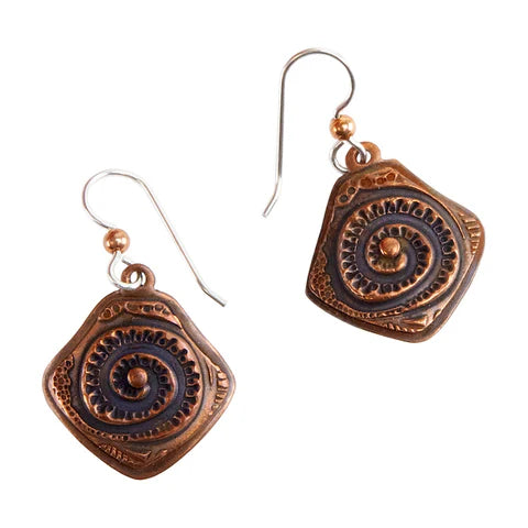 Cyprus™ Copper Clay Faux Layered Earrings by Cindy Pope