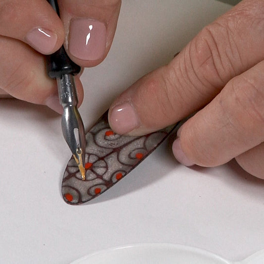 Pen Techniques with Mica Powder & Sunshine Enamels by Jan Harrell