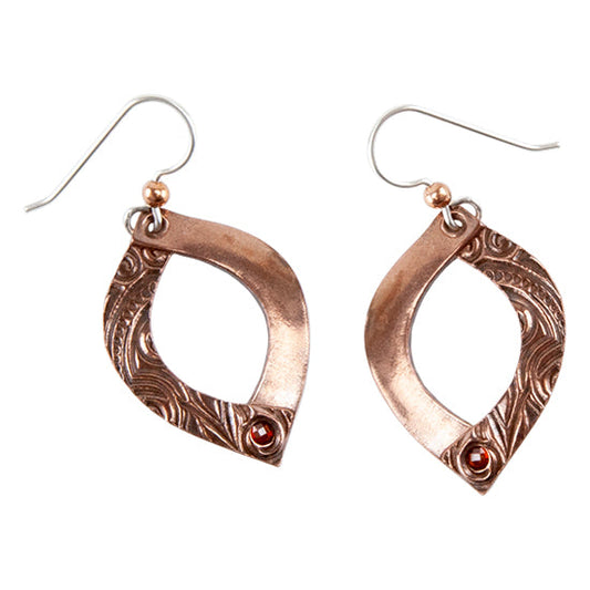 Fold Over Earrings with Cyprus™ Copper Metal Clay by Cindy Pope