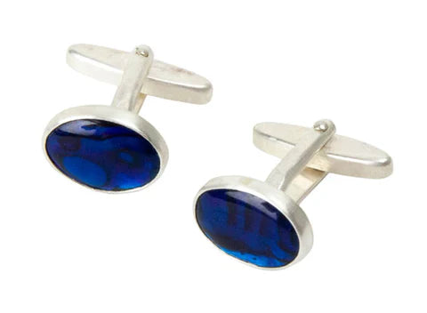 Bezel Set Stone Cufflinks by Karen Trexler