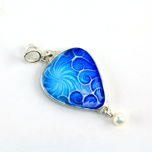 Basse-taille Enameled Pendant by Pam East