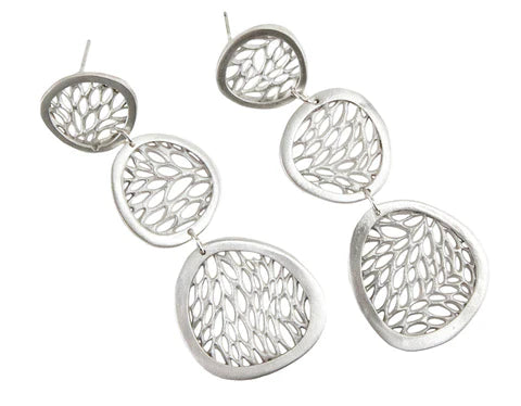 Organic Shape Cells Earrings by Karen Trexler