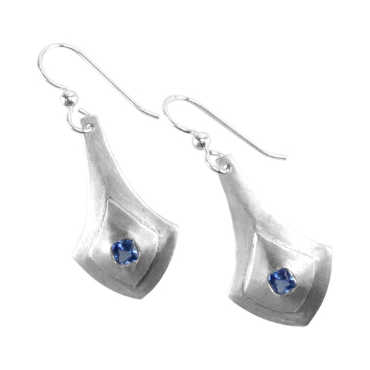 Phoenix Fine Silver Elegant Drop Earrings by Cindy Pope