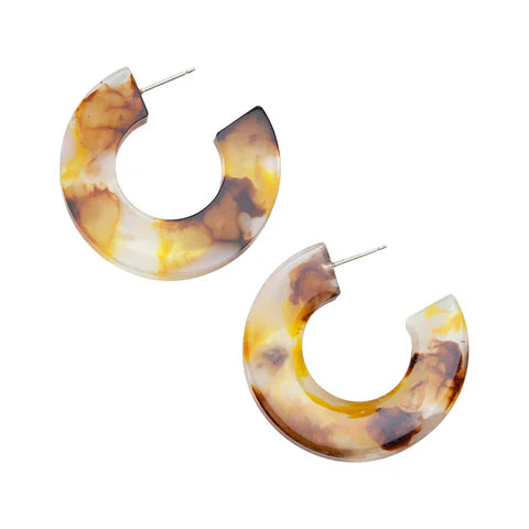 Resin Tortoise Shell Earrings by Karen Trexler