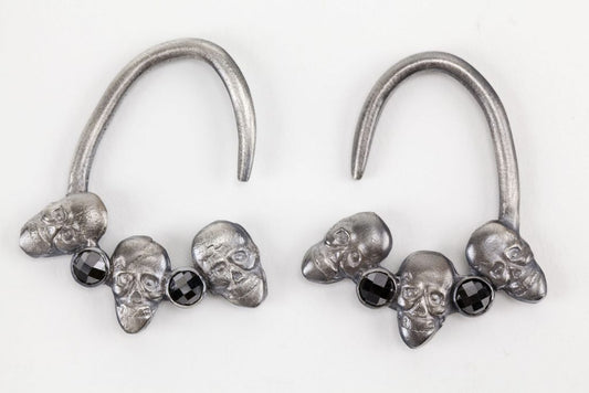 Skulls Earrings by Annie Kilborn