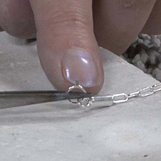 Soldering a Jump Ring & Silver Chain to an End Cap by Terri McCarthy