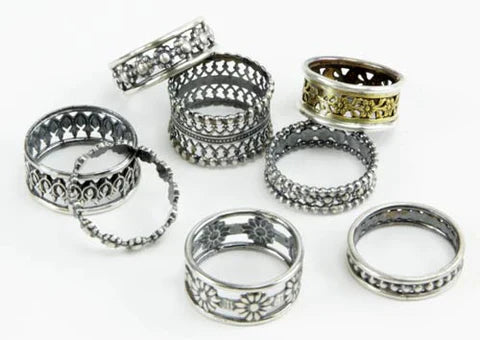 Stacked Patterned Wire Rings by Karen Trexler